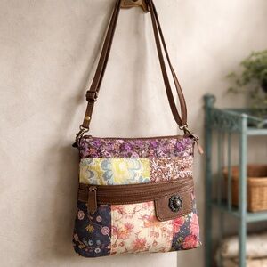 New Canvas Rug Leather Boho Hippie Patchwork Crossbody Myra Bag purse 90’s vibes